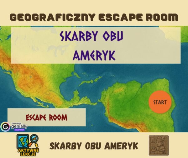 Pakiet escape roomów z geografii – Azja i Ameryki