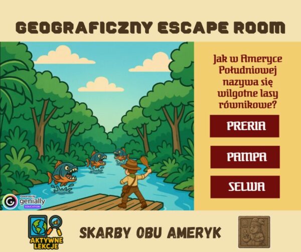 10 Pakiet escape roomów z geografii – Europa i Ameryki
