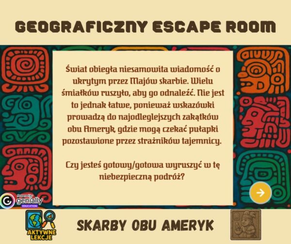 Escape Room Ameryka – Skarby obu Ameryk (klasa 8)