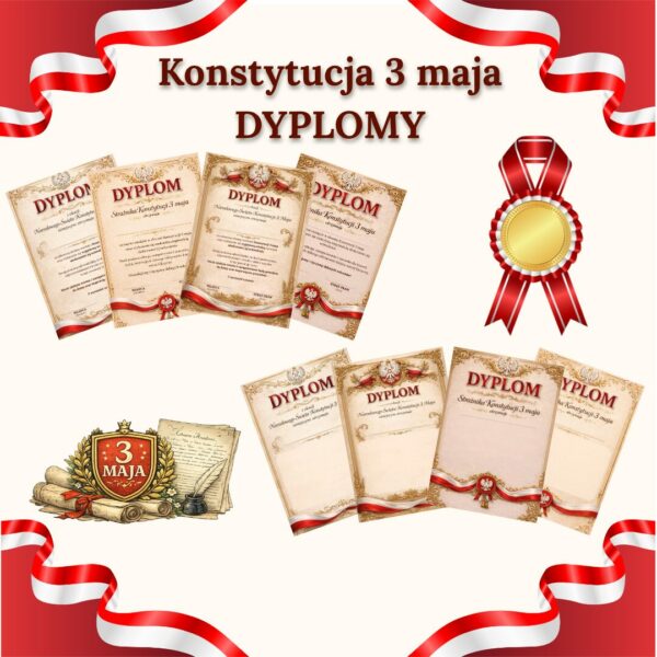 4 Pakiet Konstytucja 3 maja (plansze edukacyjne + girlanda + dyplomy)