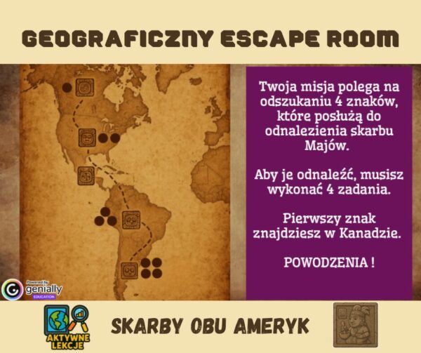 Pakiet escape roomów z geografii – Azja i Ameryki