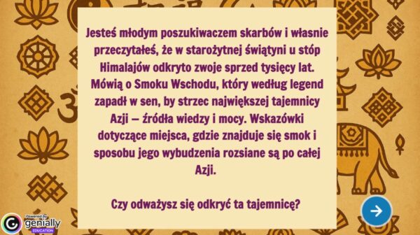 Escape Room Azja – Wyprawa po smocze dziedzictwo (klasa 8)