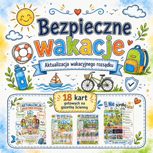 1 Bezpieczne wakacje - Aktualizacja wakacyjnego rozsądku! (plansze edukacyjne)