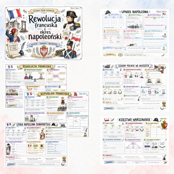 Sketchnotki Historia klasa 6 – Rewolucja francuska i okres napoleoński
