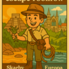 Plakat-Ameryki-Europa Pakiet escape roomów z geografii – Europa i Ameryki