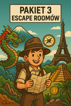 Pakiet escape roomów z geografii – Europa, Azja i Ameryki