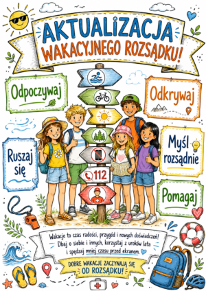 Bezpieczne wakacje - Aktualizacja wakacyjnego rozsądku! (plansze edukacyjne)
