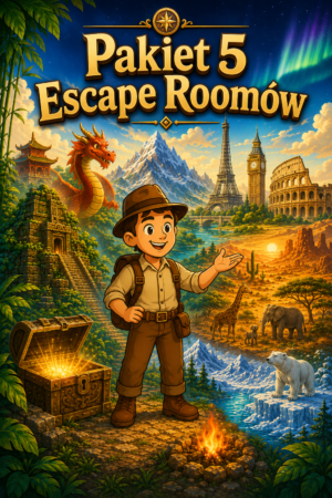 Pakiet escape roomów z geografii – Krajobrazy świata, Polska, Europa, Azja i Ameryki