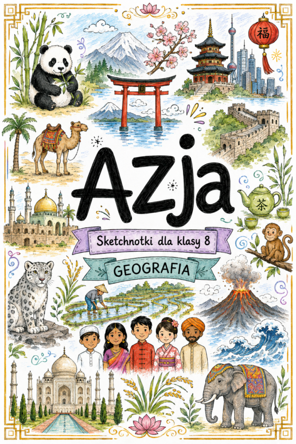 Sketchnotki Geografia klasa 8 – Azja