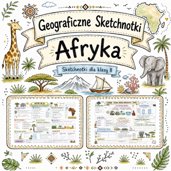 Sketchnotki Geografia klasa 8 – Afryka