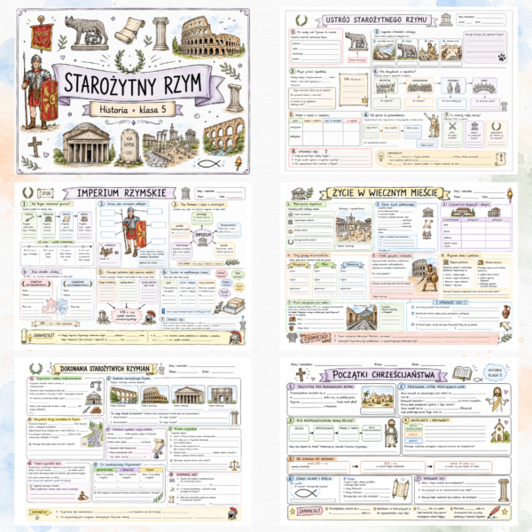 Sketchnotki Historia klasa 5 – Starożytny Rzym