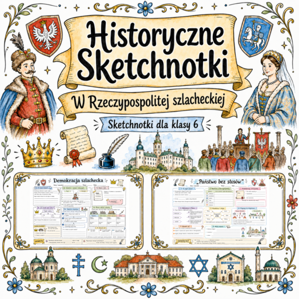 Sketchnotki Historia klasa 6 – W Rzeczypospolitej szlacheckiej