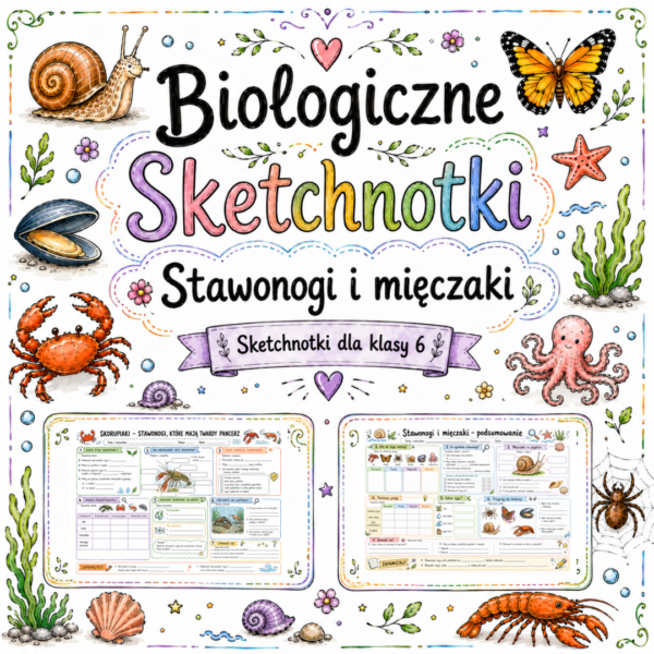 1 Sketchnotki Biologia klasa 6 – Stawonogi i mięczaki