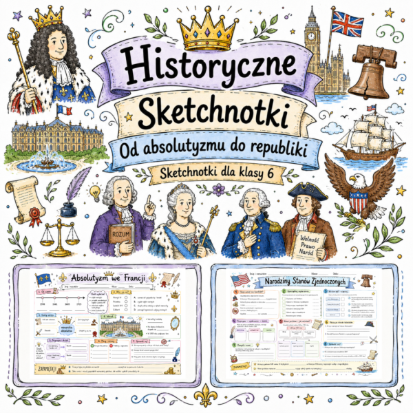 1 Sketchnotki Historia klasa 6 – Od absolutyzmu do republiki