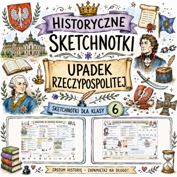1 Sketchnotki Historia klasa 6 – Upadek Rzeczypospolitej