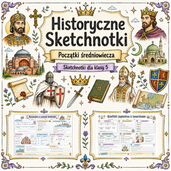 1 Sketchnotki Historia klasa 5 – Początki średniowiecza