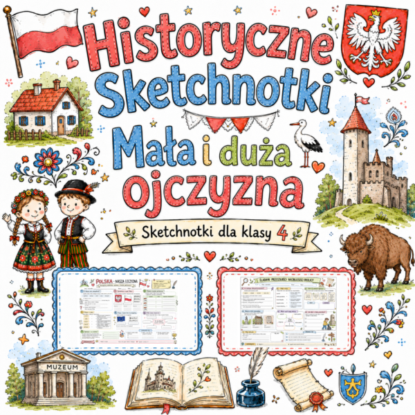1 Sketchnotki Historia klasa 4 – Mała i duża ojczyzna (nowa PP)