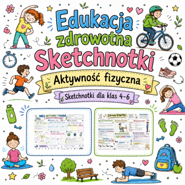 Sketchnotki Edukacja zdrowotna klasy 4-6 – Aktywność fizyczna (nowa PP)