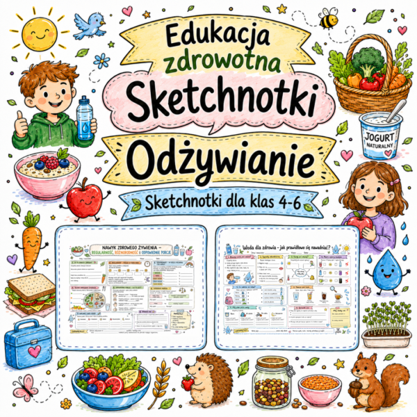 Sketchnotki Edukacja zdrowotna klasy 4-6 – Odżywianie (nowa PP)
