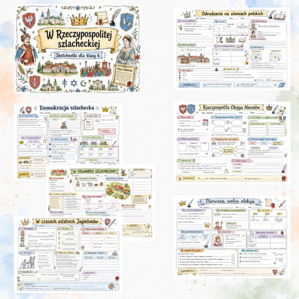 Sketchnotki Historia klasa 6 – W Rzeczypospolitej szlacheckiej