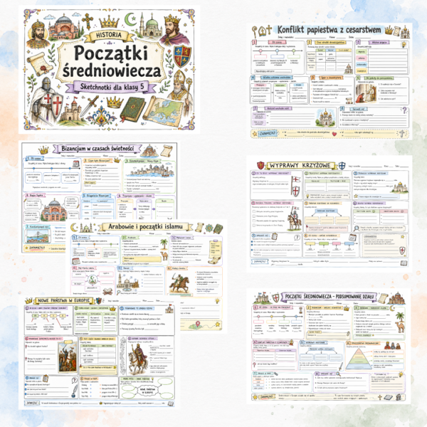 2 Sketchnotki Historia klasa 5 – Początki średniowiecza