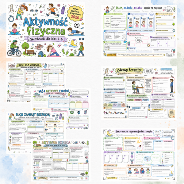 Pakiet sketchnotek Edukacja zdrowotna klasy 4-6 (nowa PP)