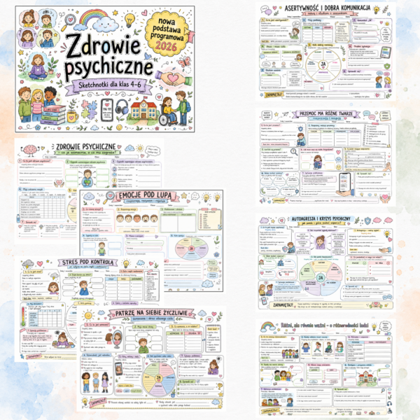 Pakiet sketchnotek Edukacja zdrowotna klasy 4-6 (nowa PP)