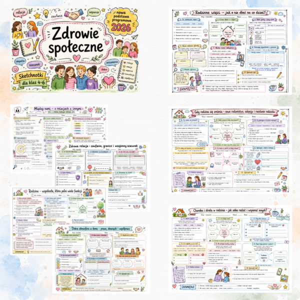 Pakiet sketchnotek Edukacja zdrowotna klasy 4-6 (nowa PP)