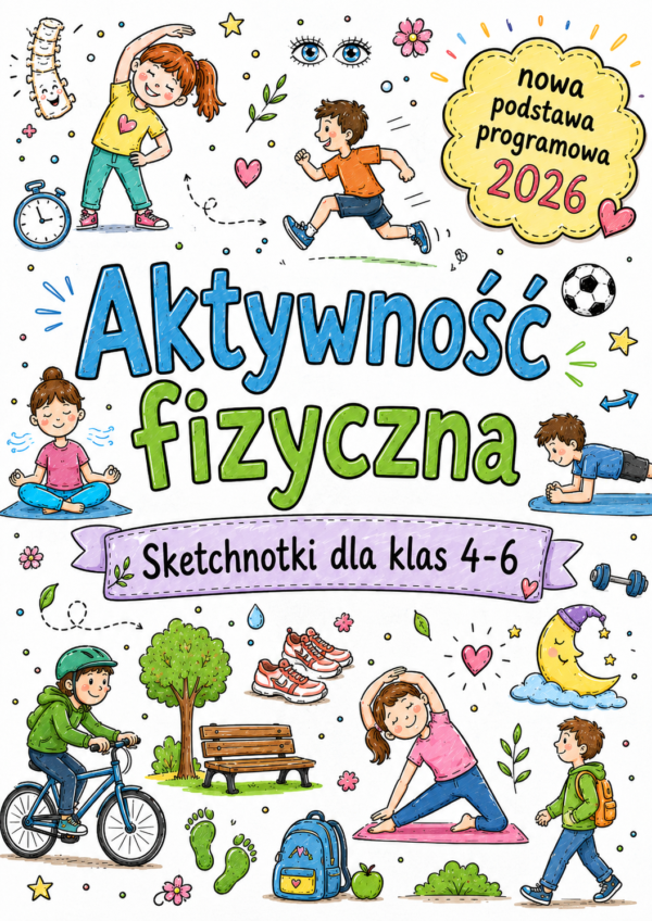 Sketchnotki Edukacja zdrowotna klasy 4-6 – Aktywność fizyczna (nowa PP)