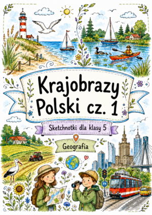 Sketchnotki Geografia klasa 5 – Krajobrazy Polski cz. 1