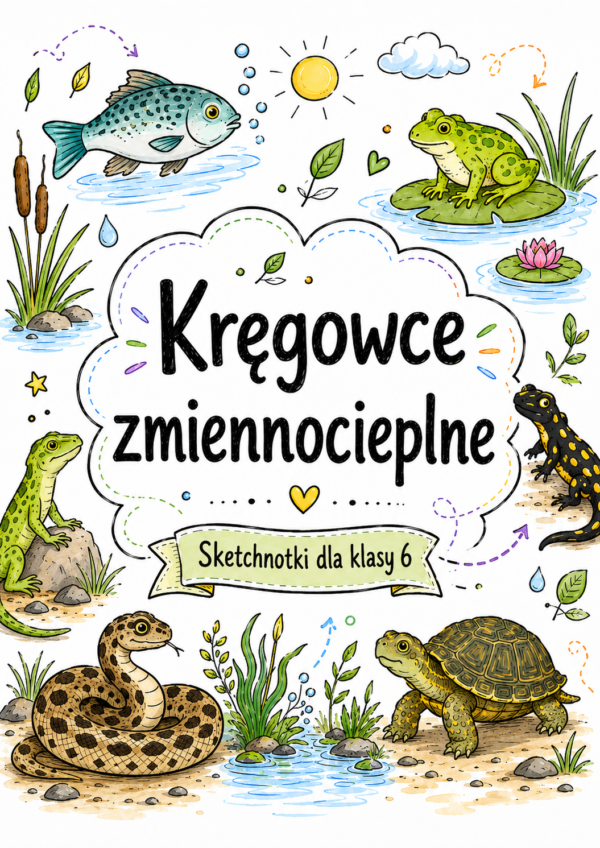 Sketchnotki Biologia klasa 6 – Kręgowce zmiennocieplne