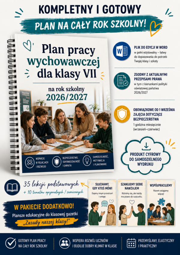 Plan pracy wychowawczej klasa 7 - plakat