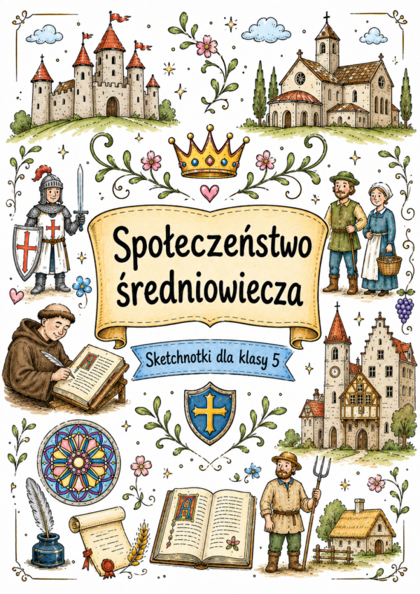 Społeczeństwo średniowiecza - plakat