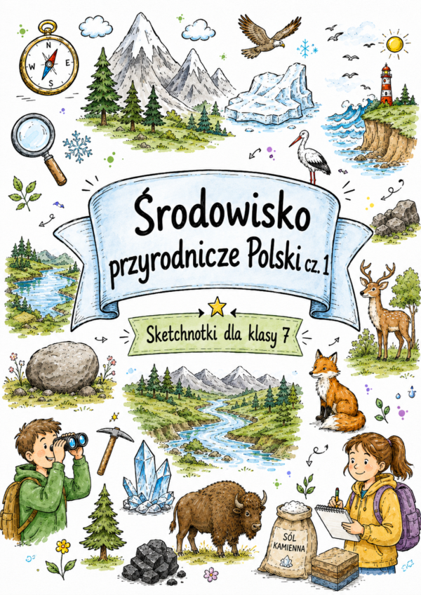 Sketchnotki Geografia klasa 7 – Środowisko przyrodnicze Polski cz. 1