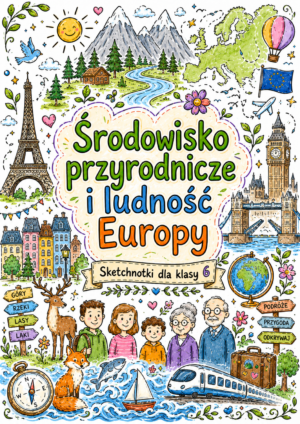Sketchnotki Geografia klasa 6 – Środowisko przyrodnicze i ludność Europy