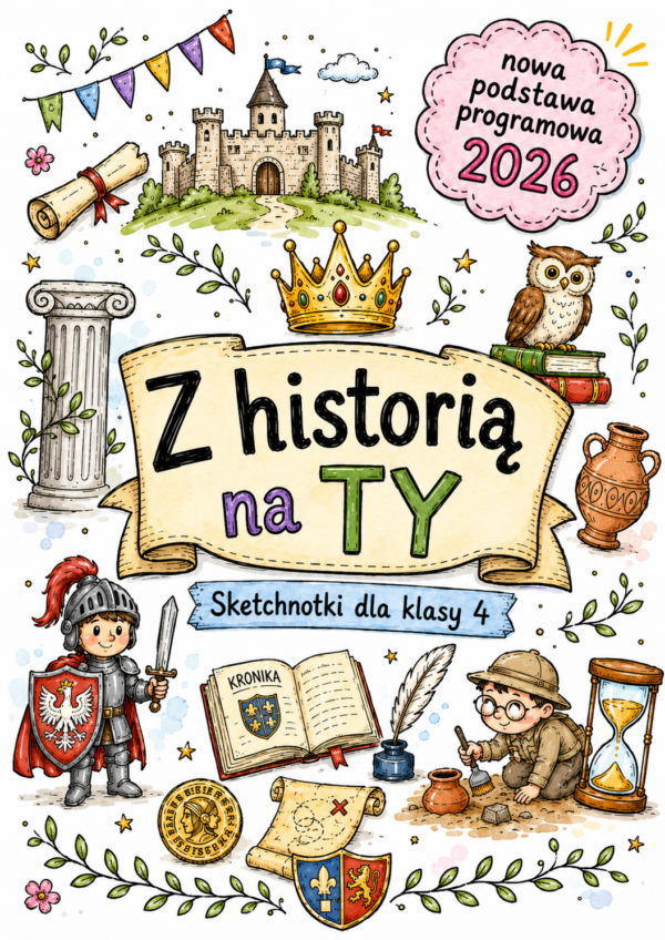 Z historią na Ty - plakat Sketchnotki Historia klasa 4 – Z historią na Ty (nowa PP)