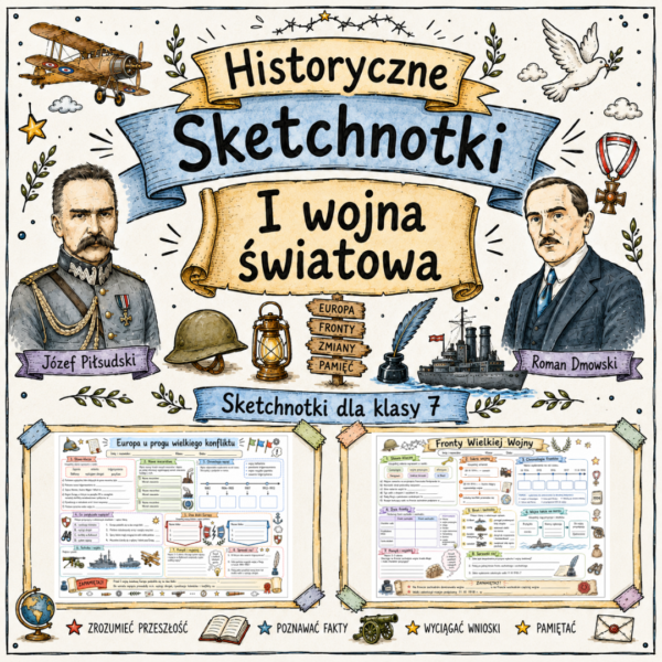 Sketchnotki Historia klasa 7 – I wojna światowa