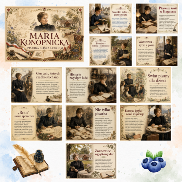 Maria Konopnicka - pisarka bliska ludziom (plansze edukacyjne)