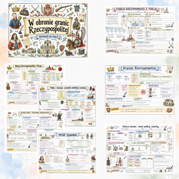Sketchnotki Historia klasa 6 – W obronie granic Rzeczypospolitej