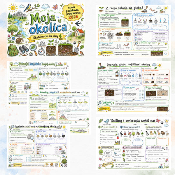Sketchnotki Przyroda klasa 4 – Moja okolica (nowa PP)
