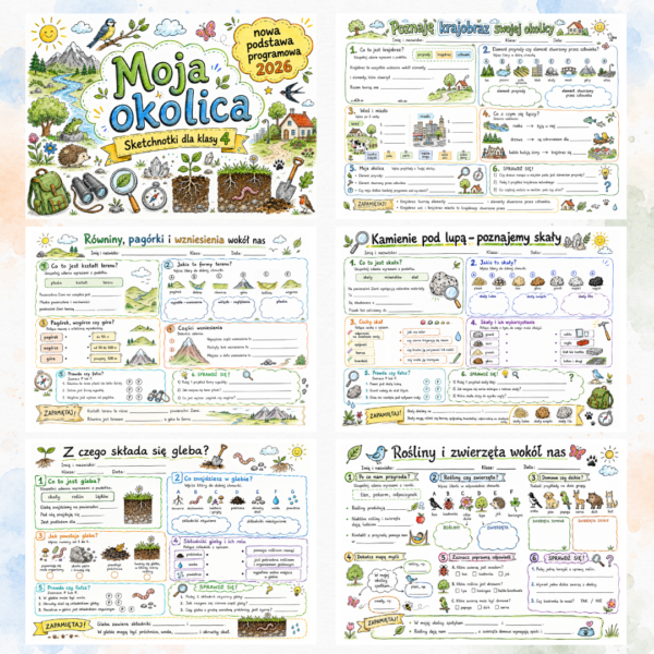 Sketchnotki Przyroda klasa 4 – Moja okolica (nowa PP)