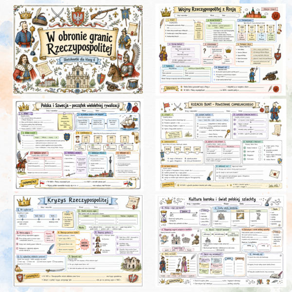 Sketchnotki Historia klasa 6 – W obronie granic Rzeczypospolitej