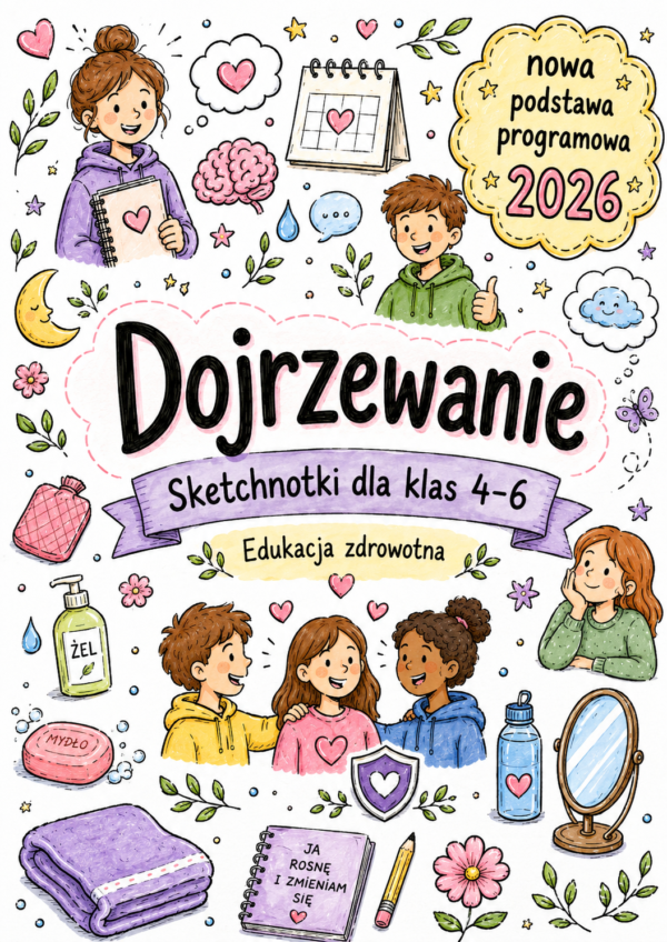 Sketchnotki Edukacja zdrowotna klasy 4-6 – Dojrzewanie (nowa PP)