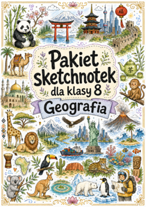 Pakiet sketchnotek Geografia klasa 8