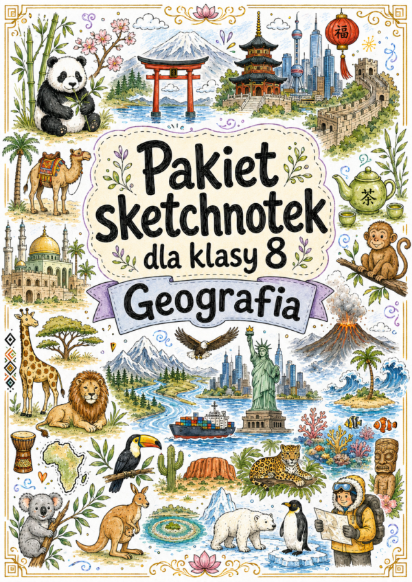 Pakiet sketchnotek Geografia klasa 8