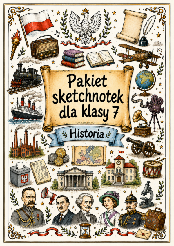 Pakiet sketchnotek klasa 7 - plakat