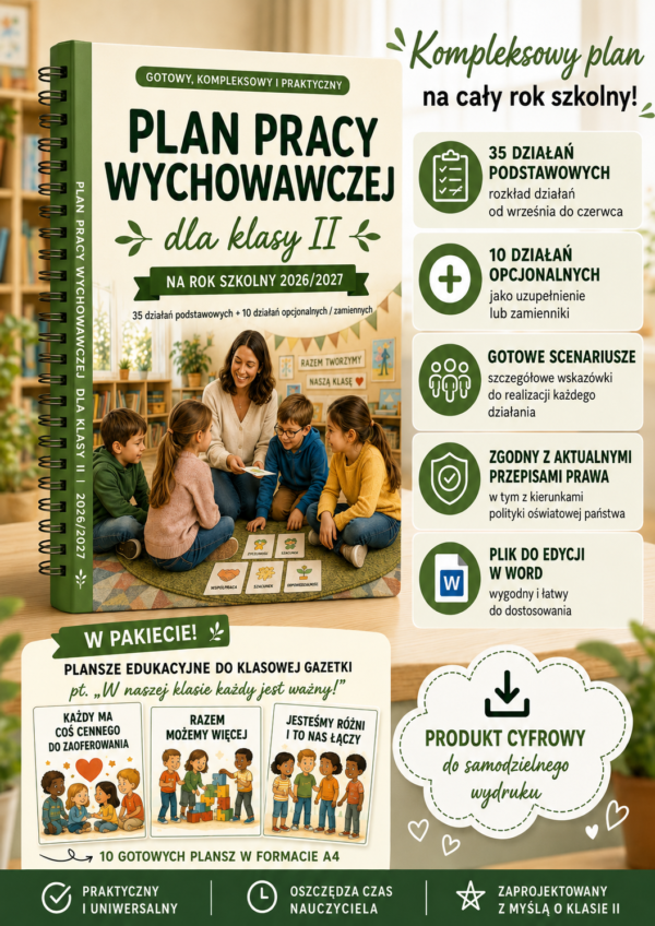Plan pracy wychowawczej klasa 2 - plakat