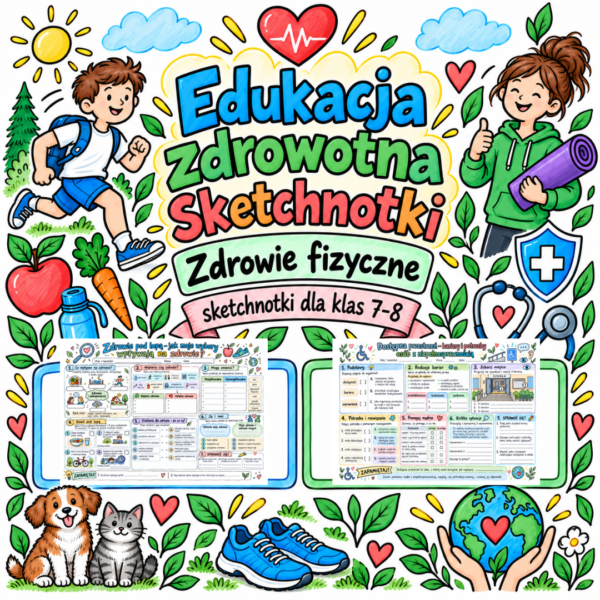 Sketchnotki Edukacja zdrowotna klasy 7-8 – Zdrowie fizyczne (nowa PP)