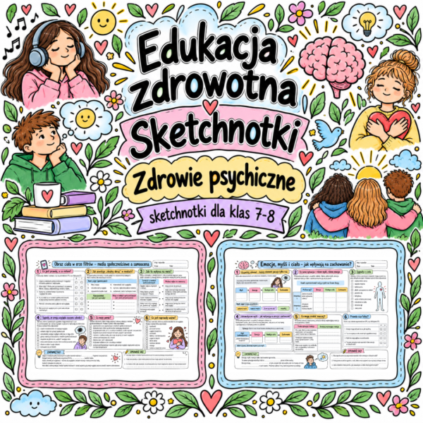 1 Sketchnotki Edukacja zdrowotna klasy 7-8 – Zdrowie psychiczne (nowa PP)
