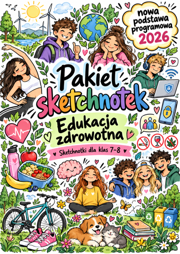 Pakiet sketchnotak klasy 7-8 - plakat